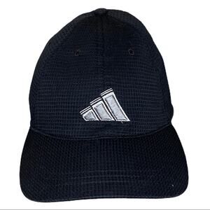 adidas Unisex Soft Black Hat with Silver Classic Logo One Size